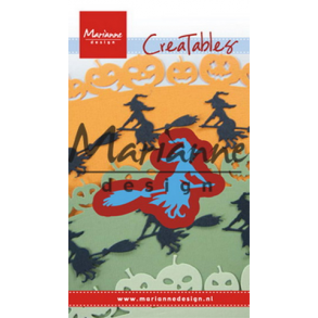 Dies/skre stencils, flyvende heks