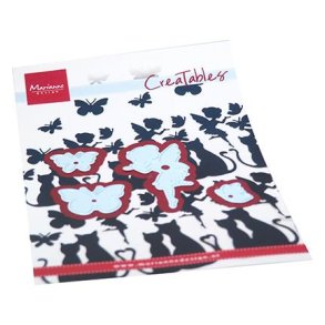 Dies/skre stencil, Fe & Sommerfugle, 4 dies