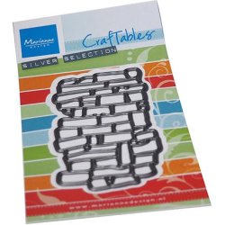 Dies/skre stencil, murstens-baggrund ca. 49x95mm