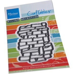 Dies/skre stencil, murstens-baggrund ca. 49x95mm