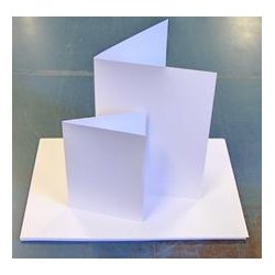 Kort karton, 30,5x30,5cm, hvid glat karton, 200g, 10 ark