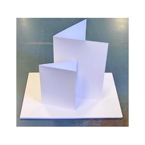 Kort karton, 30,5x30,5cm, hvid glat karton, 200g, 10 ark