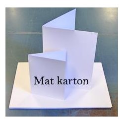 Kort karton, 30,5x30,5cm, hvid mat karton, 200g, 10 ark