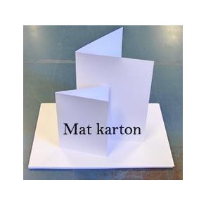 Kort karton, 30,5x30,5cm, hvid mat karton, 200g, 10 ark
