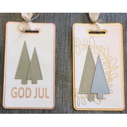 Die/skre stencil, Julterer, 3 dies og 3 embossing, max ml 30x68mm, SBD060