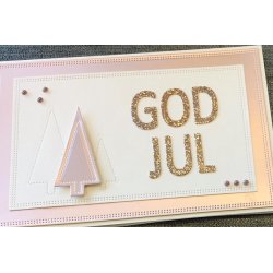 Die/skre stencil, Julterer, 3 dies og 3 embossing, max ml 30x68mm, SBD060