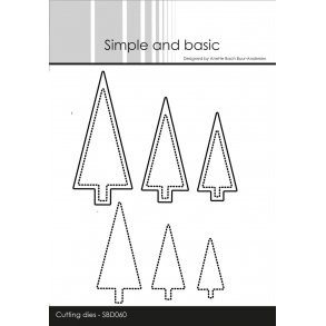Die/sk�re stencil, Julter�er, 3 dies og 3 embossing, max m�l 30x68mm, SBD060