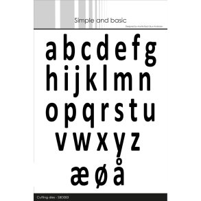 Dies/sk�re stencil, Simple&Basic, SBD083, Alfabetet a-�,, SBD083