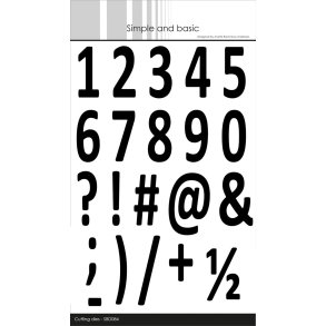 Dies/sk�re stencil, Simple&Basic, SBD084, tal & tegn, SBD084