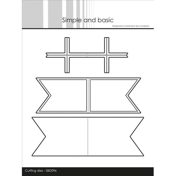 Dies/skre stencil, Flag, 6,5x4,4cm, 3 dies, SBD096