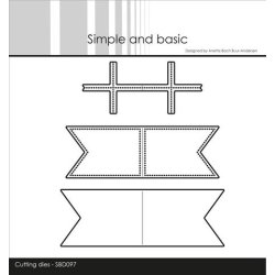 Dies/skre stencil, Flag, 4,8x3,4cm, 3 dies, SBD097