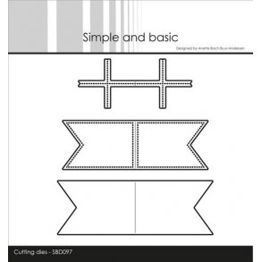 Dies/sk�re stencil, Flag, 4,8x3,4cm, 3 dies, SBD097