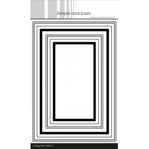 Dies/sk�re stencil, A5 telegram-st�rrelse, firkanter & rammer, 6 dies, , SBD113