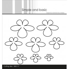 Dies/sk�re stencil, s�de blomster, 8 dies, SBD117