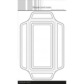 Die/sk�re stencil, Kuvert til mini slim kort, 2 dies, SBD152