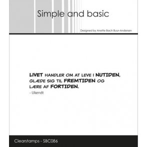 Akrylstempel, Citat, ca 78x20mm