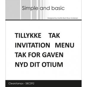 Akrylstempel, 5 forskellige tekster