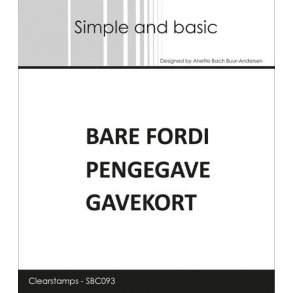 Akrylstempel, 3 forskellige tekster