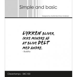 Akrylstempel, Citat, ca 52x35mm