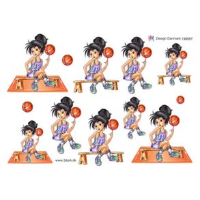 3D ark - Basketball spiller, pige