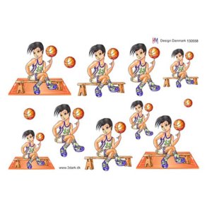 3D ark - Basketball spiller, dreng