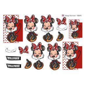 3D klippeark - Disney, Minnie Mouse