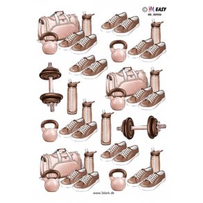 3D ark - Tr�ningsudstyr i beige-brune farver