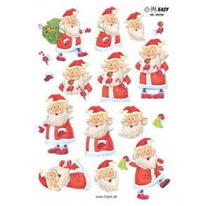 3D ark - Jul, sknne fjollede julemnd