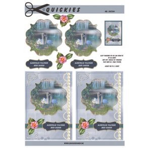 3D klippeark - Fugle, svanepar i smuk ramme