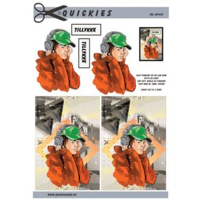 3D klippeark - Dreng med kasket & h�retelefoner