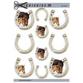 3D ark - Heste i hesteskoramme