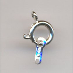 Smykkels / fjederls, forslvet, 4 mm, 8 stk