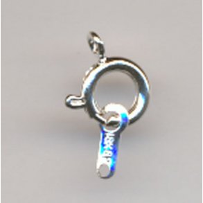 Smykkel�s / fjederl�s, fors�lvet, 4 mm, 8 stk