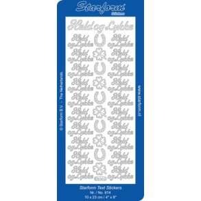 Stickers - Held og lykke, slvfarvet