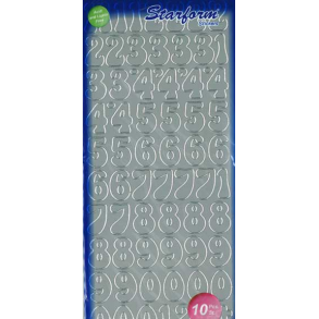 Stickers - Tal, 0-9 store, slv
