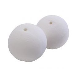 Vatkugler, 20mm, hvid, 10stk
