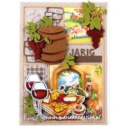 Dies/skre stencil, murstens-baggrund ca. 49x95mm